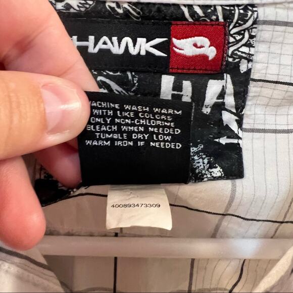 Tony Hawk Men’s Short Sleeve Button Down Shirt w/ Snap Buttons Size Medium - Picture 7 of 8